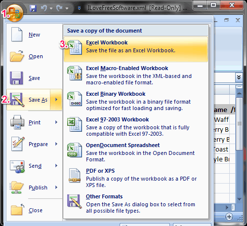convert from excel to xml